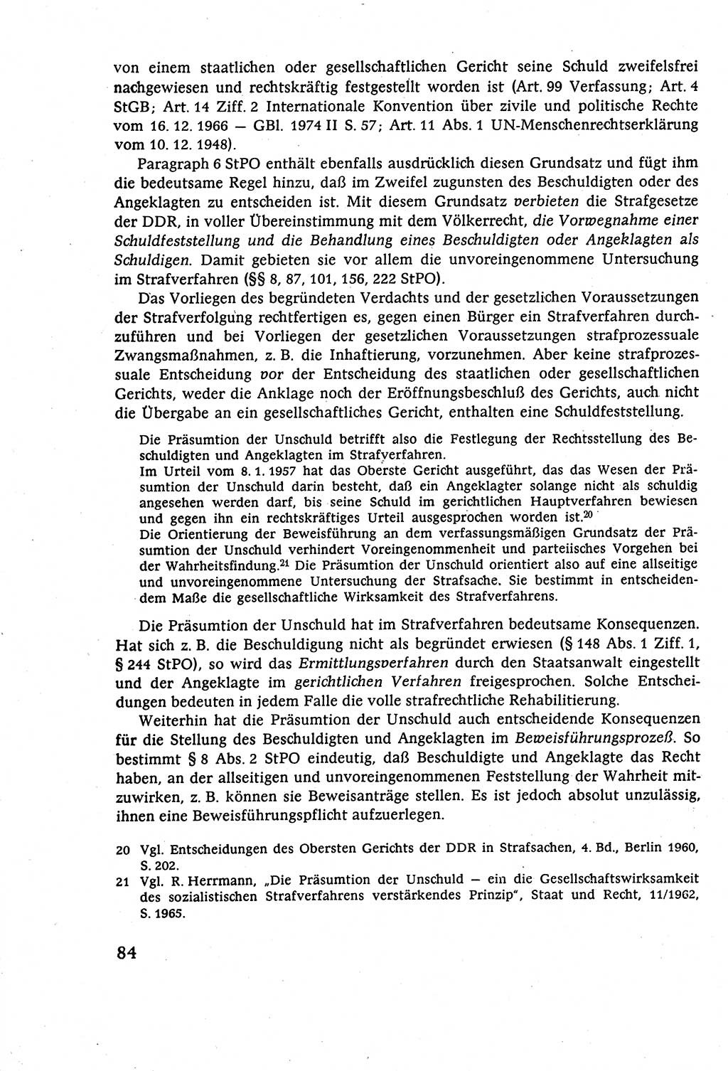 Strafverfahrensrecht [Deutsche Demokratische Republik (DDR)], Lehrbuch 1977, Seite 84 (Strafverf.-R. DDR Lb. 1977, S. 84)