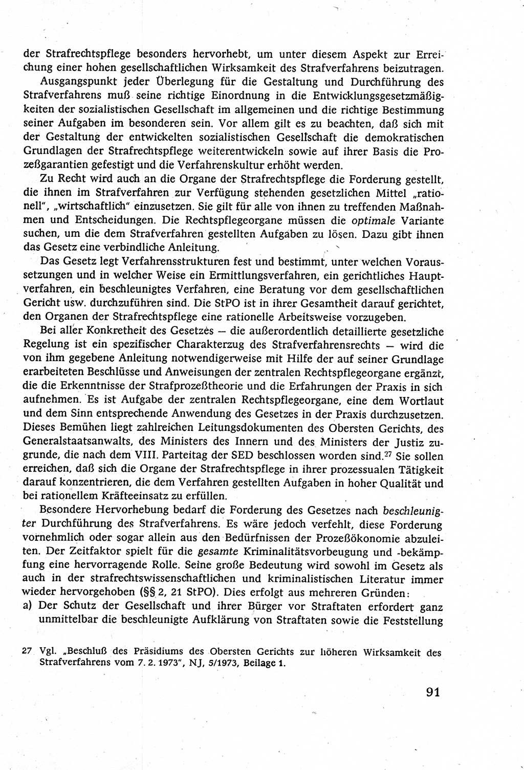 Strafverfahrensrecht [Deutsche Demokratische Republik (DDR)], Lehrbuch 1977, Seite 91 (Strafverf.-R. DDR Lb. 1977, S. 91)