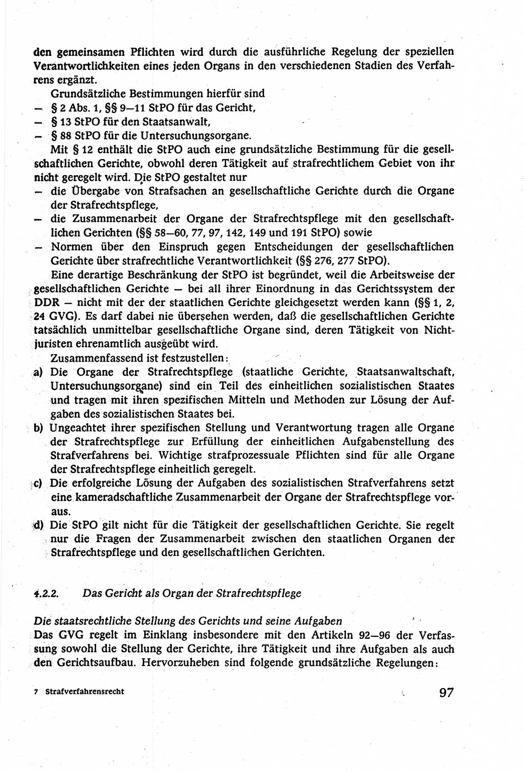 Strafverfahrensrecht [Deutsche Demokratische Republik (DDR)], Lehrbuch 1977, Seite 97 (Strafverf.-R. DDR Lb. 1977, S. 97)