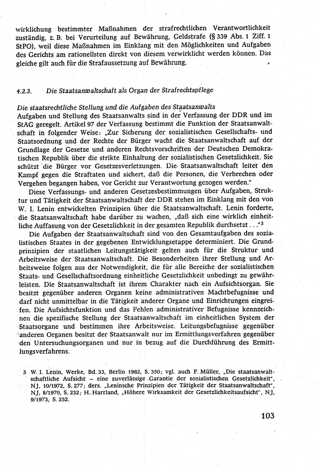 Strafverfahrensrecht [Deutsche Demokratische Republik (DDR)], Lehrbuch 1977, Seite 103 (Strafverf.-R. DDR Lb. 1977, S. 103)