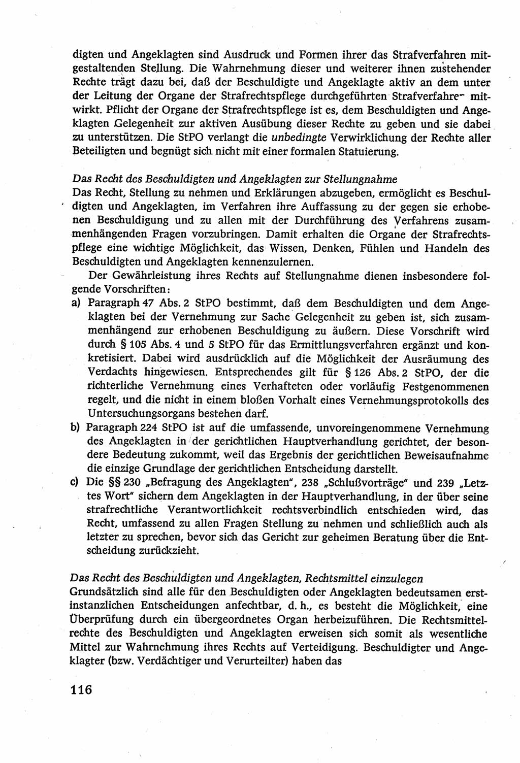 Strafverfahrensrecht [Deutsche Demokratische Republik (DDR)], Lehrbuch 1977, Seite 116 (Strafverf.-R. DDR Lb. 1977, S. 116)