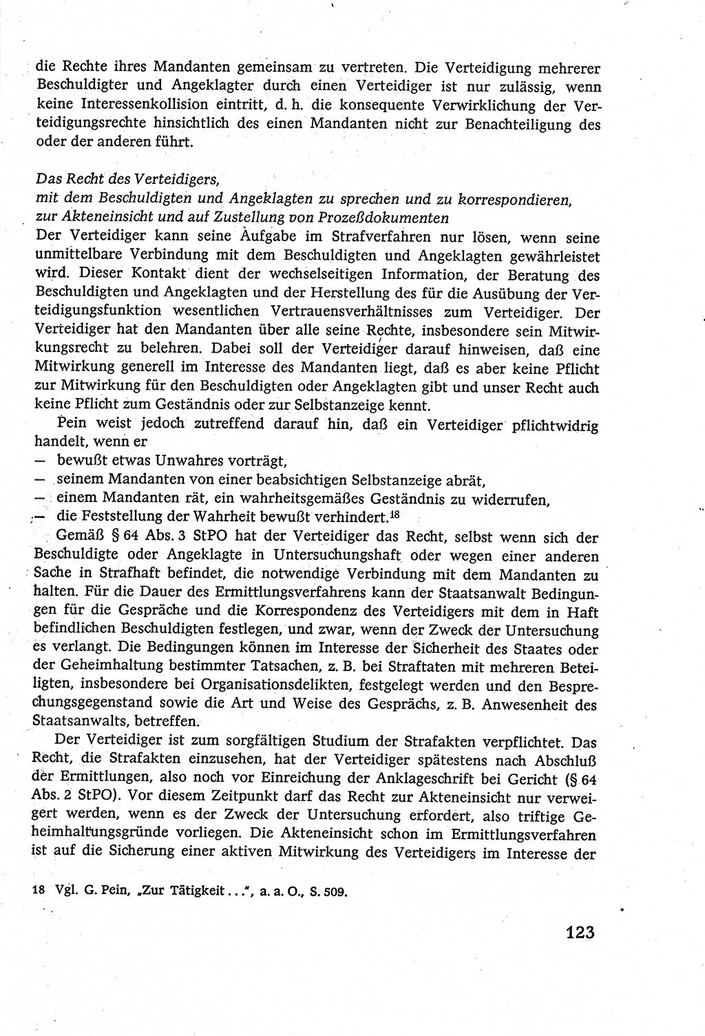 Strafverfahrensrecht [Deutsche Demokratische Republik (DDR)], Lehrbuch 1977, Seite 123 (Strafverf.-R. DDR Lb. 1977, S. 123)