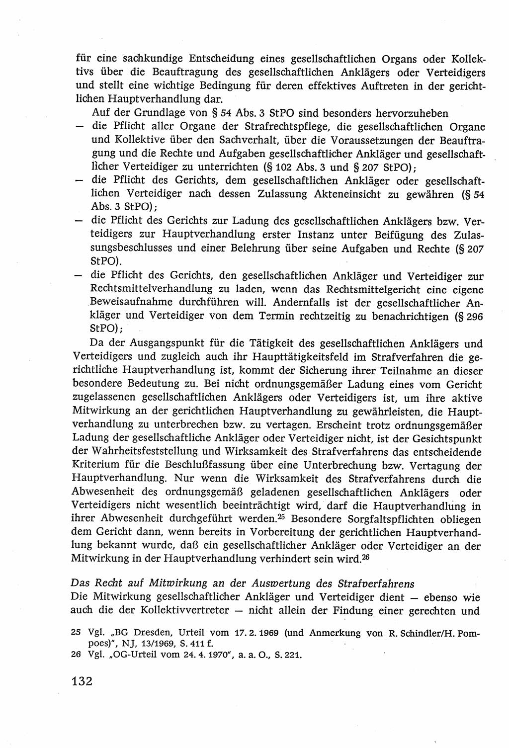 Strafverfahrensrecht [Deutsche Demokratische Republik (DDR)], Lehrbuch 1977, Seite 132 (Strafverf.-R. DDR Lb. 1977, S. 132)