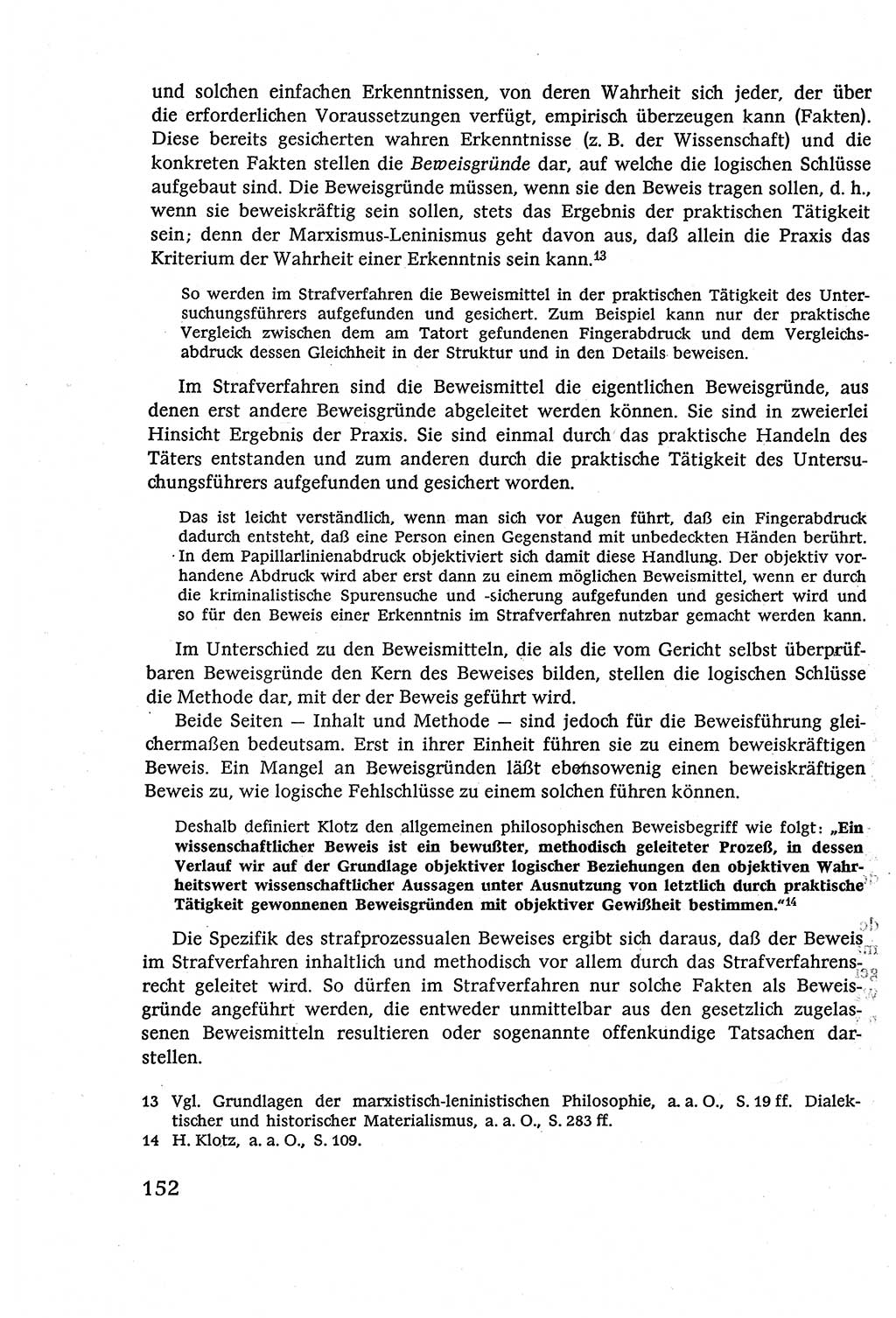 Strafverfahrensrecht [Deutsche Demokratische Republik (DDR)], Lehrbuch 1977, Seite 152 (Strafverf.-R. DDR Lb. 1977, S. 152)