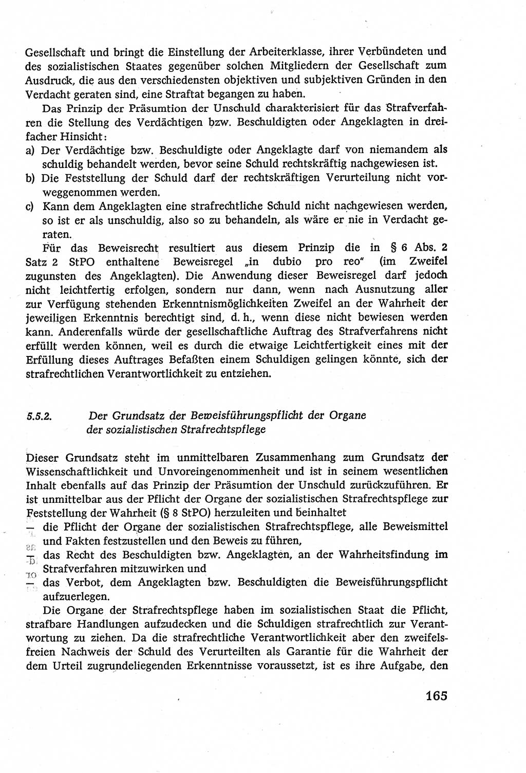 Strafverfahrensrecht [Deutsche Demokratische Republik (DDR)], Lehrbuch 1977, Seite 165 (Strafverf.-R. DDR Lb. 1977, S. 165)
