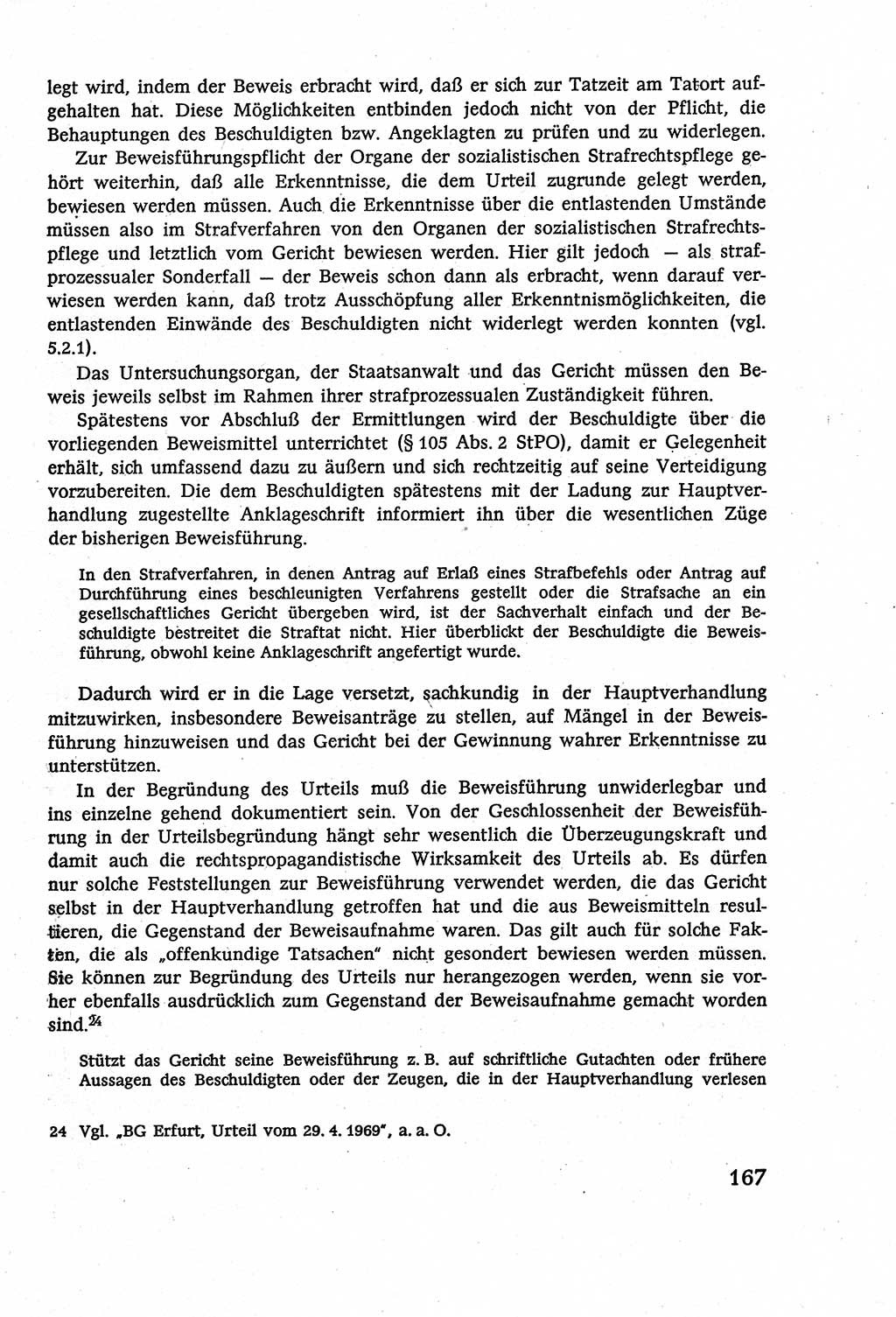 Strafverfahrensrecht [Deutsche Demokratische Republik (DDR)], Lehrbuch 1977, Seite 167 (Strafverf.-R. DDR Lb. 1977, S. 167)
