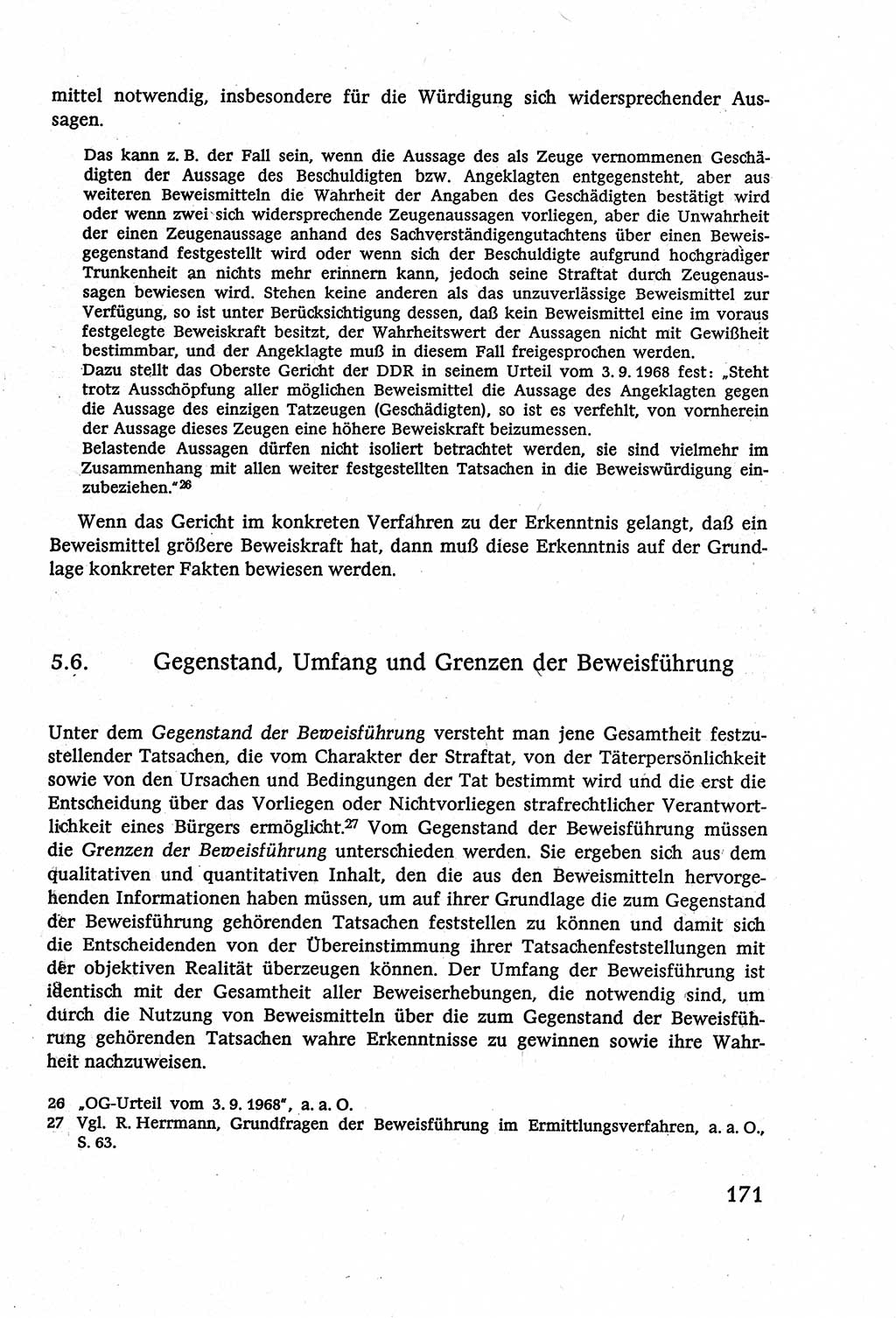Strafverfahrensrecht [Deutsche Demokratische Republik (DDR)], Lehrbuch 1977, Seite 171 (Strafverf.-R. DDR Lb. 1977, S. 171)