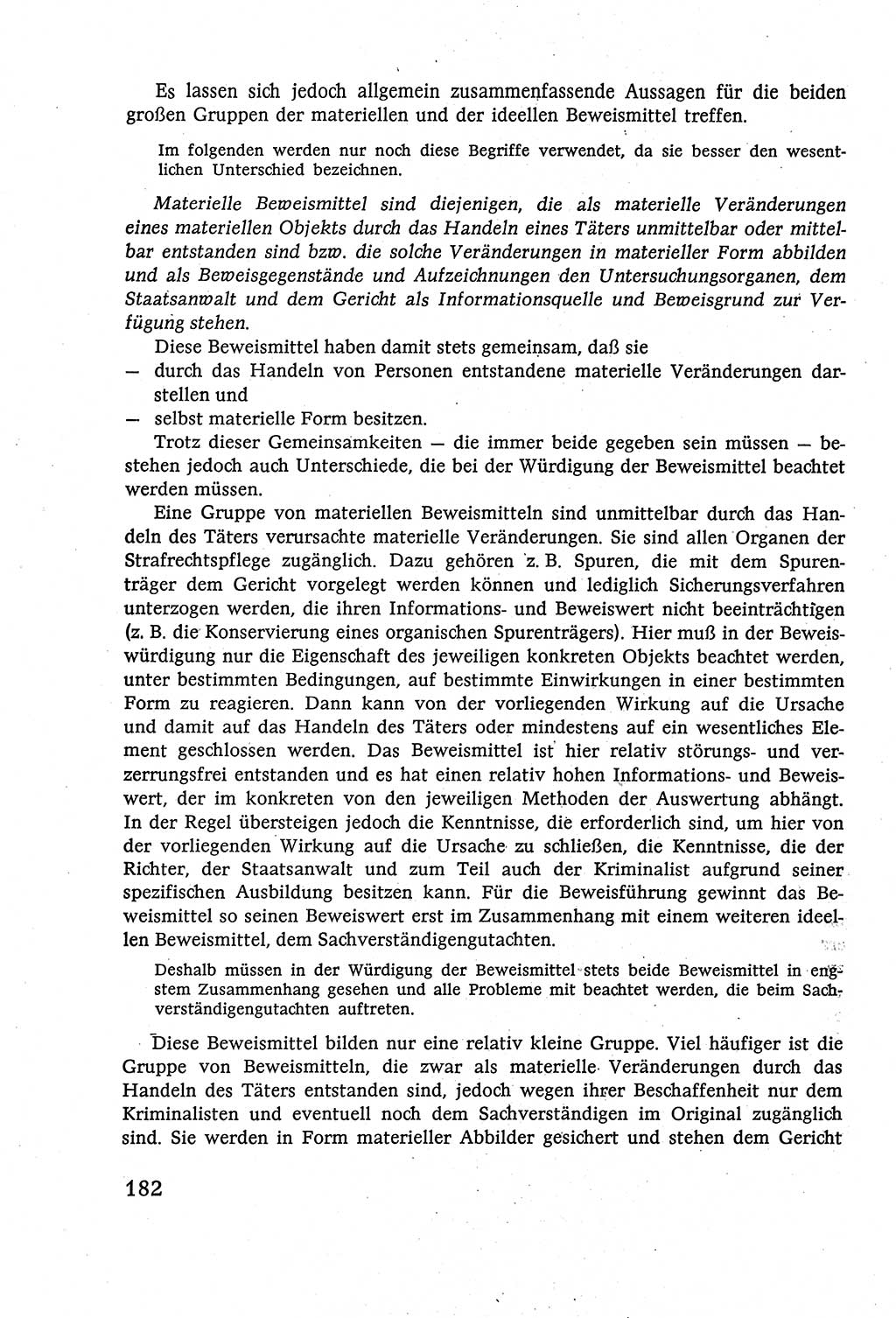 Strafverfahrensrecht [Deutsche Demokratische Republik (DDR)], Lehrbuch 1977, Seite 182 (Strafverf.-R. DDR Lb. 1977, S. 182)
