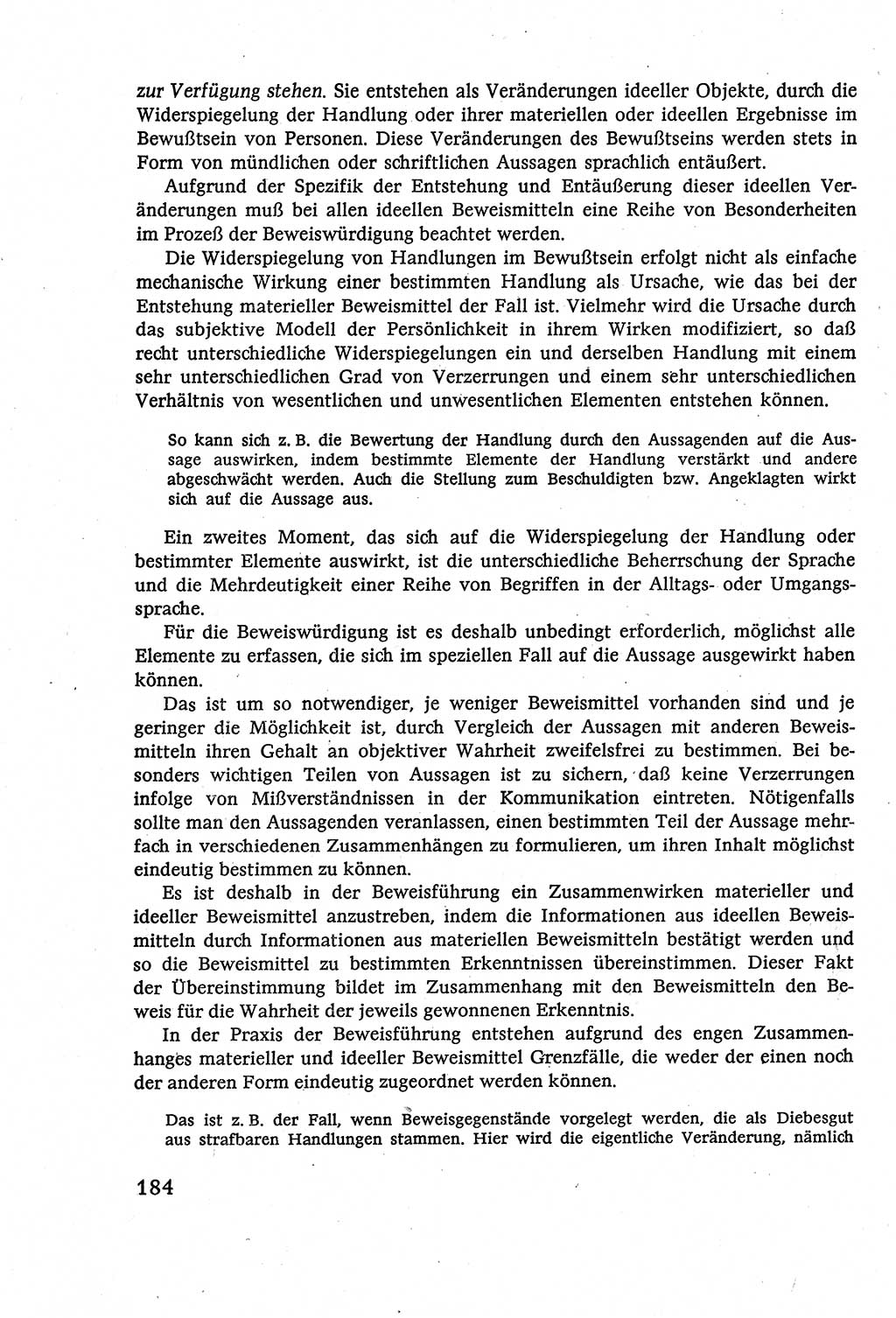 Strafverfahrensrecht [Deutsche Demokratische Republik (DDR)], Lehrbuch 1977, Seite 184 (Strafverf.-R. DDR Lb. 1977, S. 184)