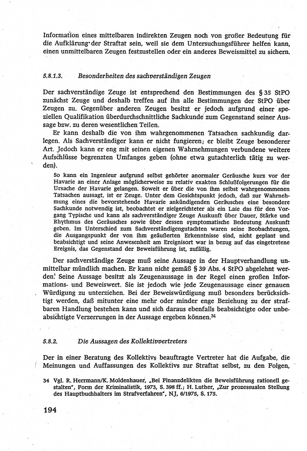 Strafverfahrensrecht [Deutsche Demokratische Republik (DDR)], Lehrbuch 1977, Seite 194 (Strafverf.-R. DDR Lb. 1977, S. 194)