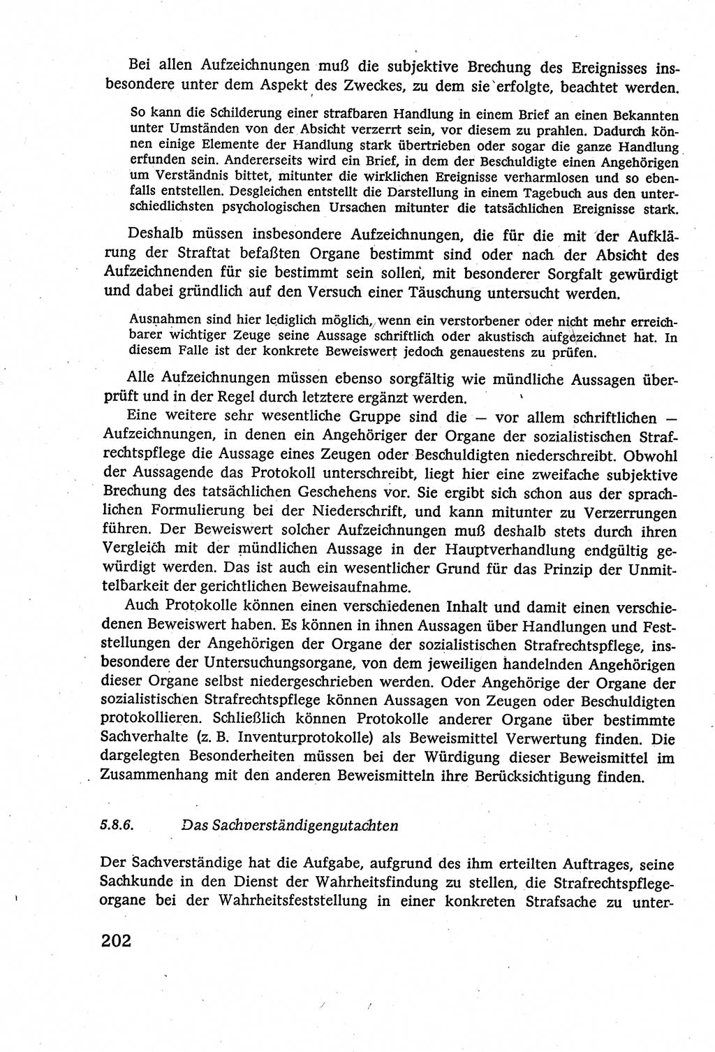 Strafverfahrensrecht [Deutsche Demokratische Republik (DDR)], Lehrbuch 1977, Seite 202 (Strafverf.-R. DDR Lb. 1977, S. 202)