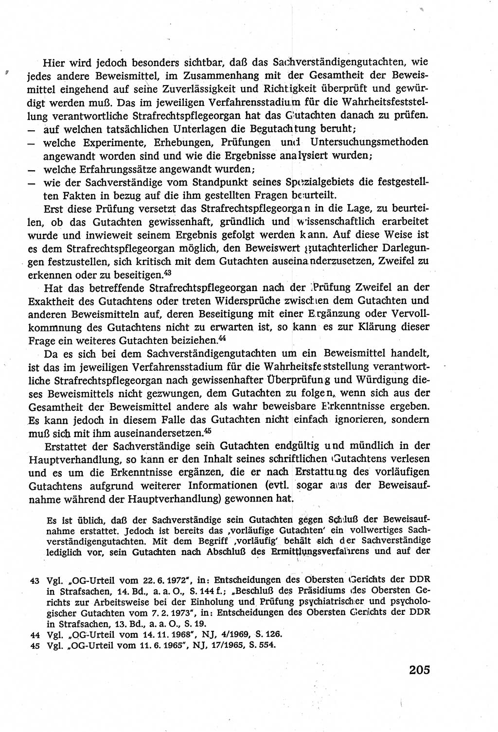 Strafverfahrensrecht [Deutsche Demokratische Republik (DDR)], Lehrbuch 1977, Seite 205 (Strafverf.-R. DDR Lb. 1977, S. 205)
