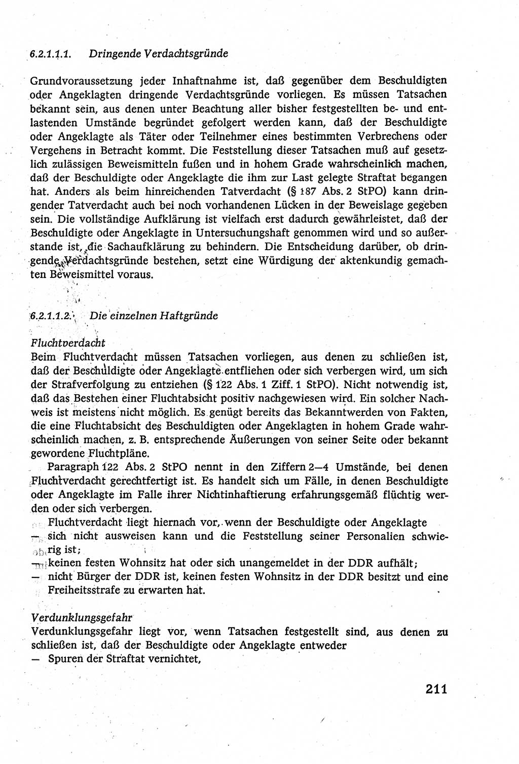 Strafverfahrensrecht [Deutsche Demokratische Republik (DDR)], Lehrbuch 1977, Seite 211 (Strafverf.-R. DDR Lb. 1977, S. 211)
