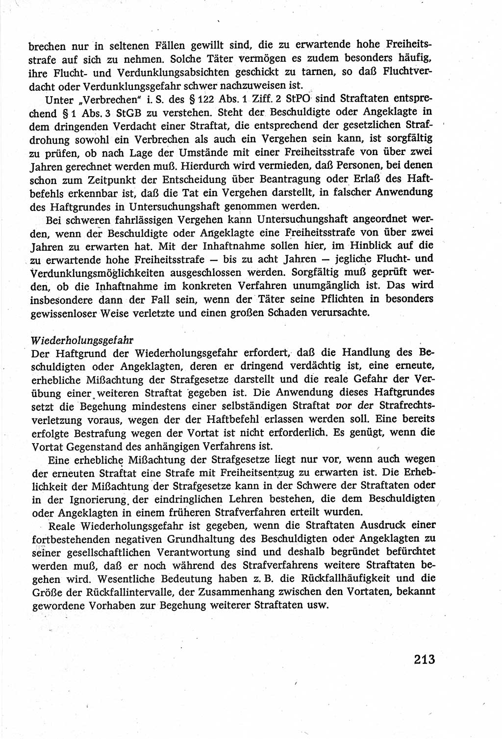 Strafverfahrensrecht [Deutsche Demokratische Republik (DDR)], Lehrbuch 1977, Seite 213 (Strafverf.-R. DDR Lb. 1977, S. 213)