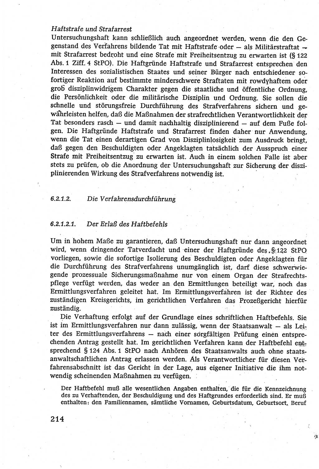 Strafverfahrensrecht [Deutsche Demokratische Republik (DDR)], Lehrbuch 1977, Seite 214 (Strafverf.-R. DDR Lb. 1977, S. 214)