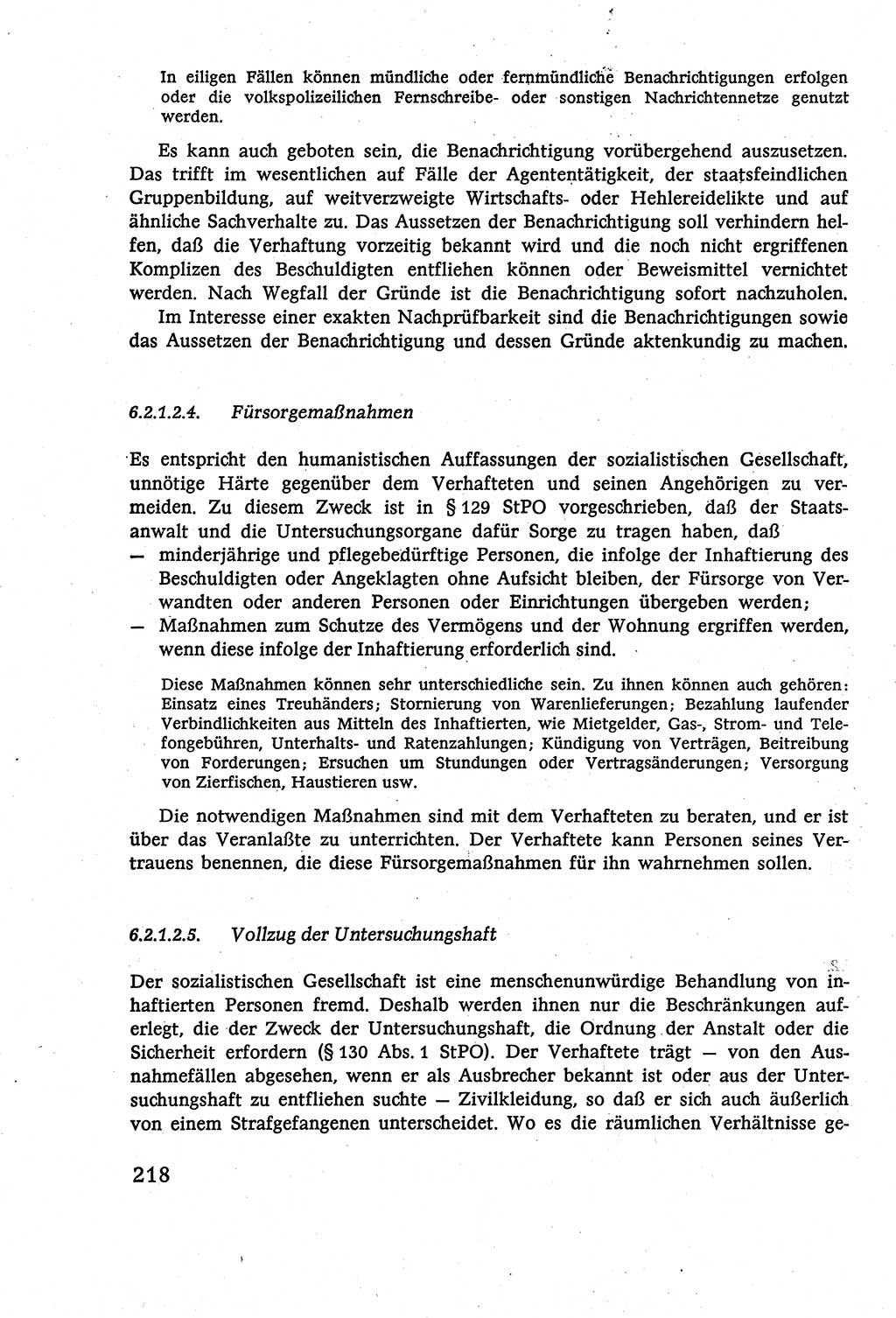 Strafverfahrensrecht [Deutsche Demokratische Republik (DDR)], Lehrbuch 1977, Seite 218 (Strafverf.-R. DDR Lb. 1977, S. 218)