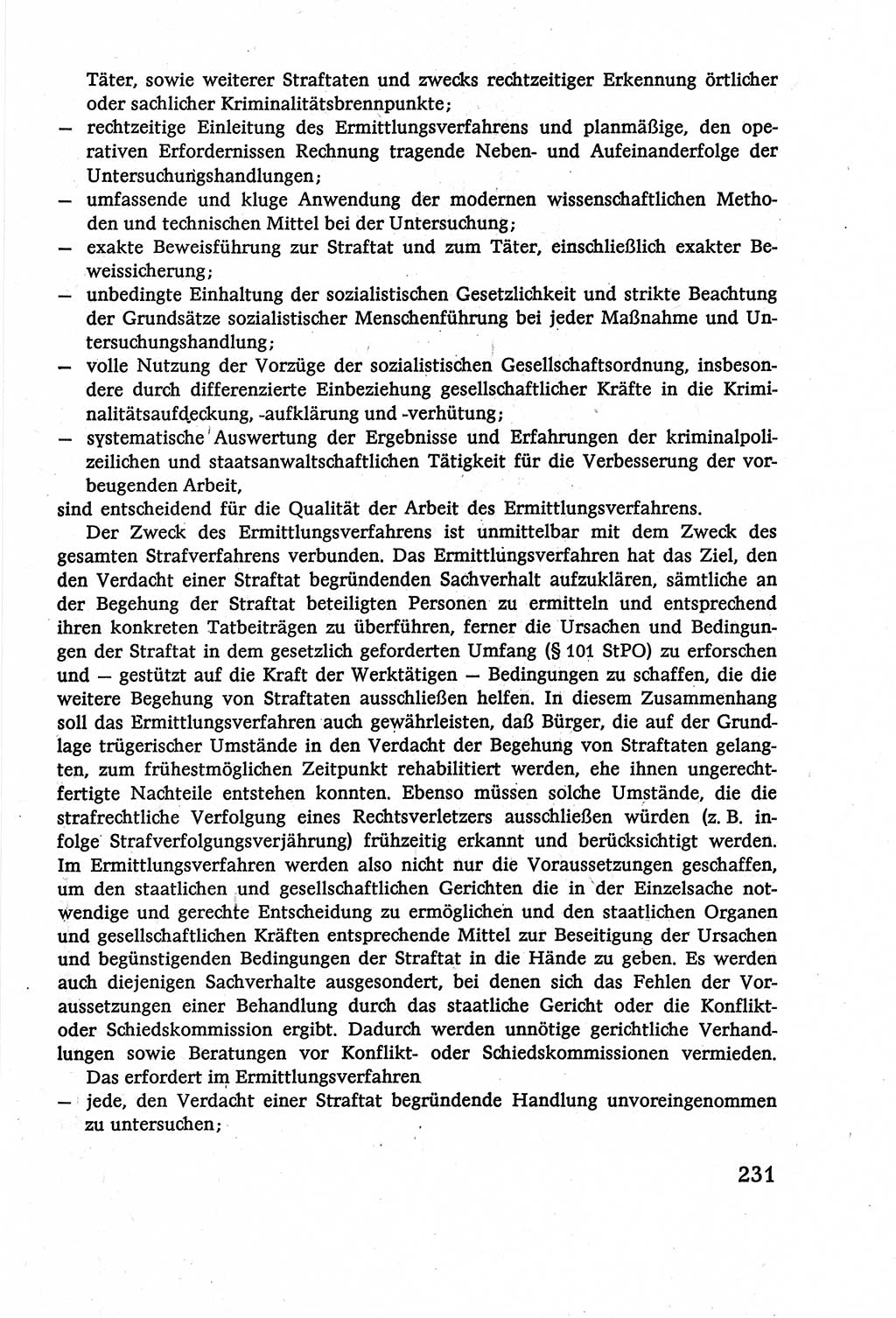 Strafverfahrensrecht [Deutsche Demokratische Republik (DDR)], Lehrbuch 1977, Seite 231 (Strafverf.-R. DDR Lb. 1977, S. 231)