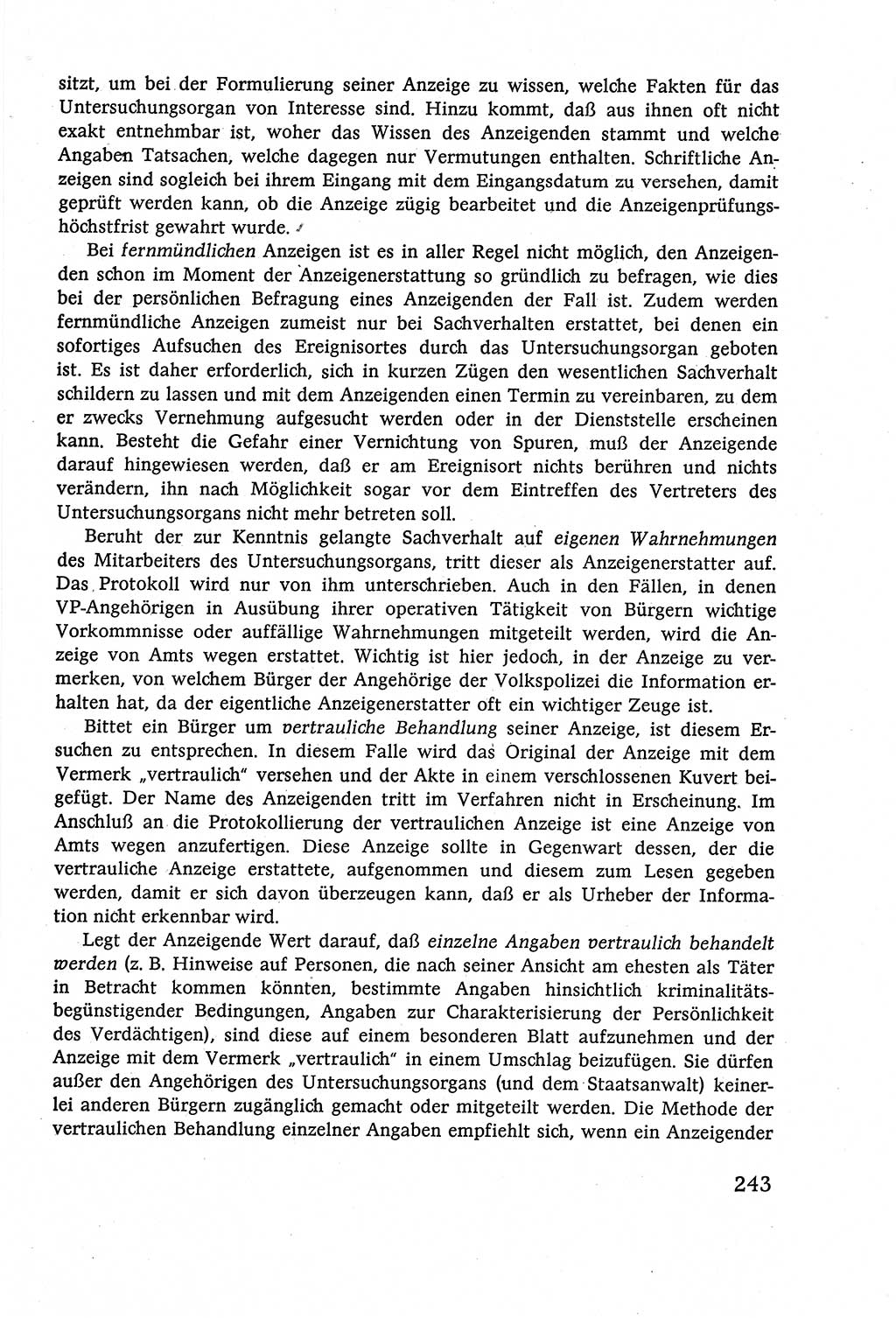 Strafverfahrensrecht [Deutsche Demokratische Republik (DDR)], Lehrbuch 1977, Seite 243 (Strafverf.-R. DDR Lb. 1977, S. 243)