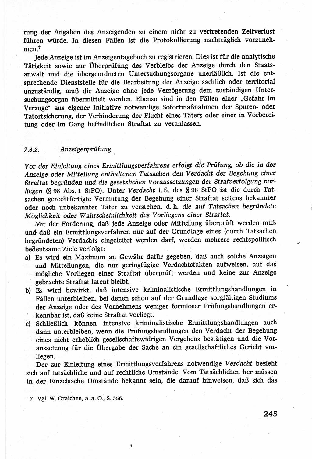 Strafverfahrensrecht [Deutsche Demokratische Republik (DDR)], Lehrbuch 1977, Seite 245 (Strafverf.-R. DDR Lb. 1977, S. 245)