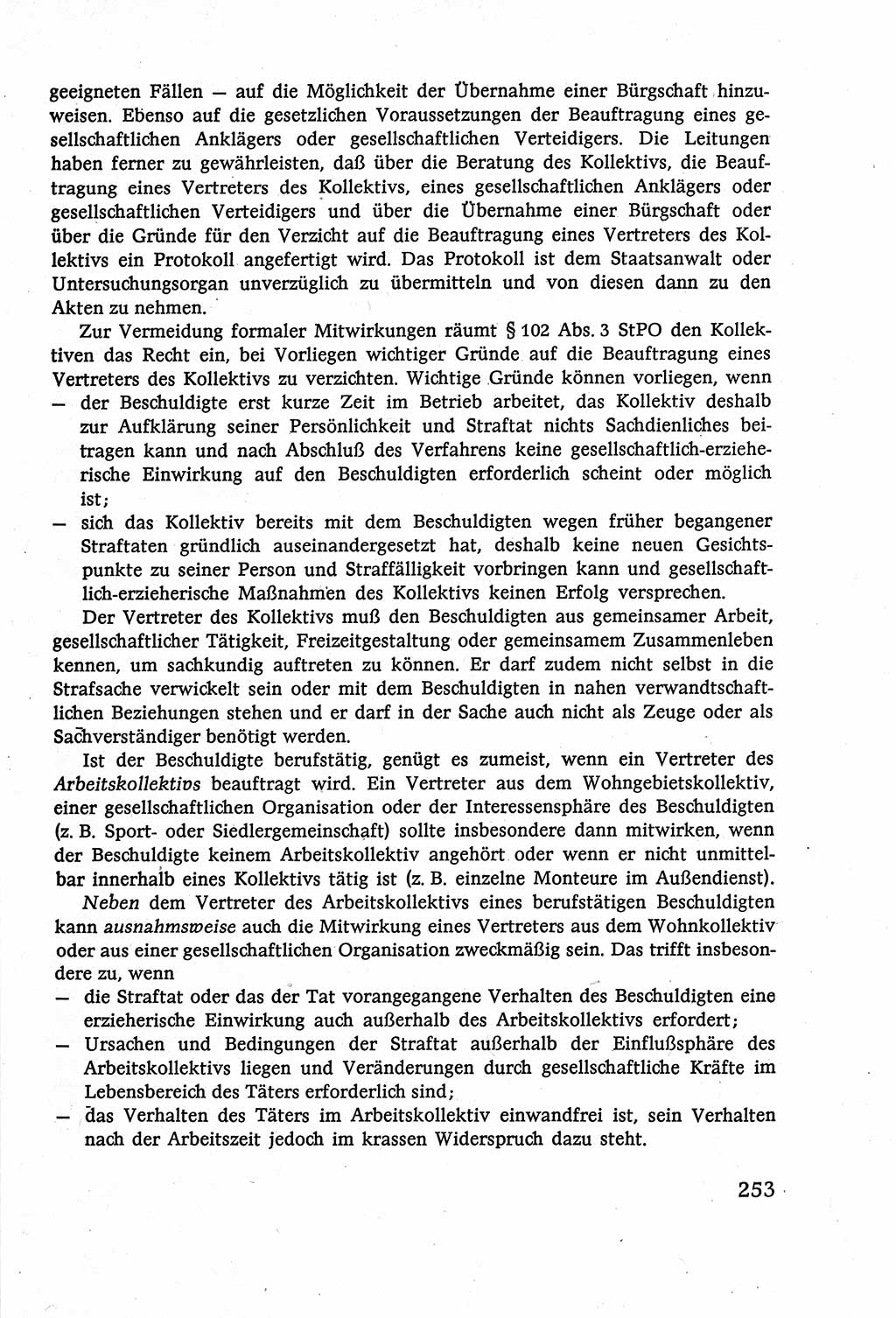 Strafverfahrensrecht [Deutsche Demokratische Republik (DDR)], Lehrbuch 1977, Seite 253 (Strafverf.-R. DDR Lb. 1977, S. 253)