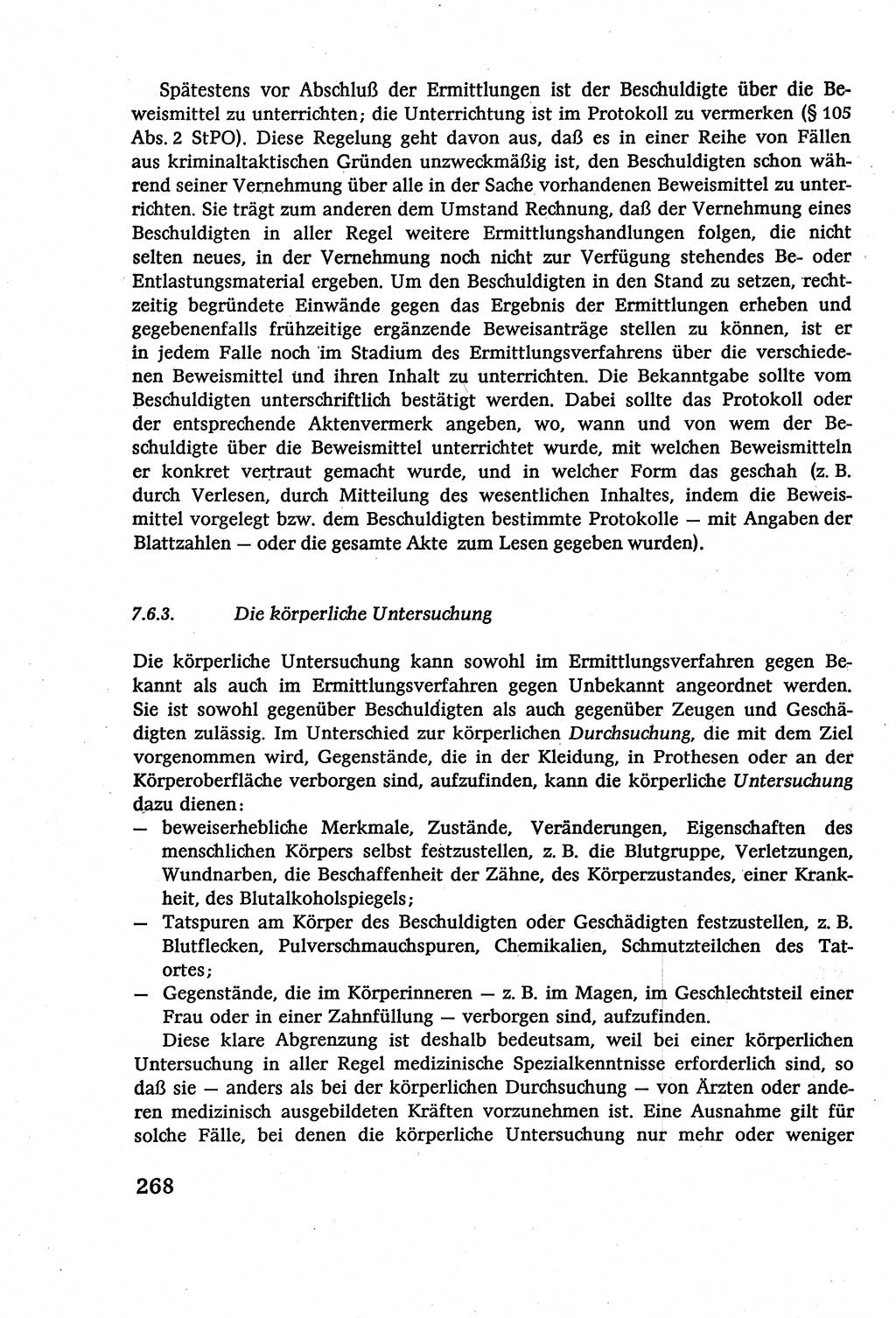 Strafverfahrensrecht [Deutsche Demokratische Republik (DDR)], Lehrbuch 1977, Seite 268 (Strafverf.-R. DDR Lb. 1977, S. 268)