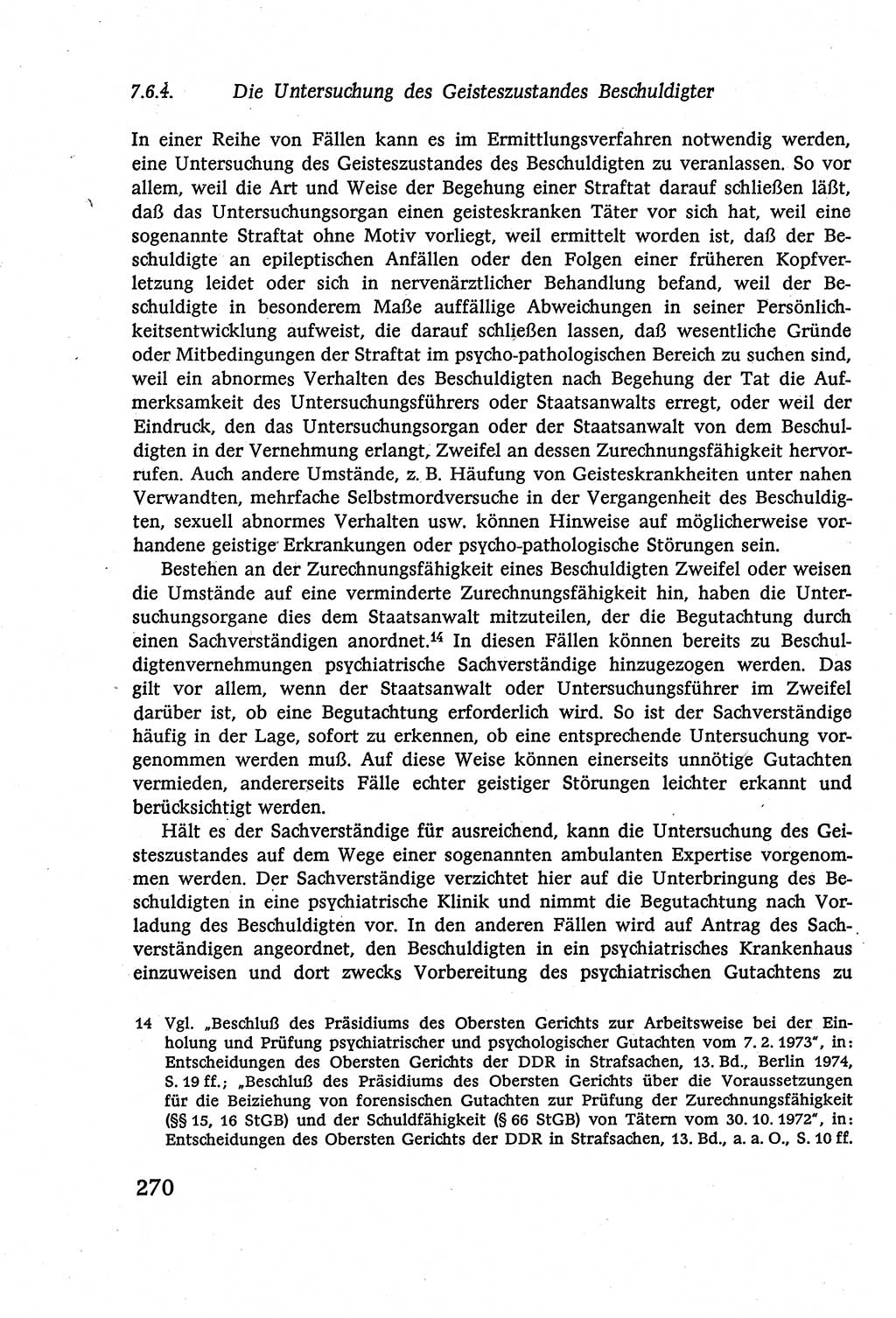 Strafverfahrensrecht [Deutsche Demokratische Republik (DDR)], Lehrbuch 1977, Seite 270 (Strafverf.-R. DDR Lb. 1977, S. 270)