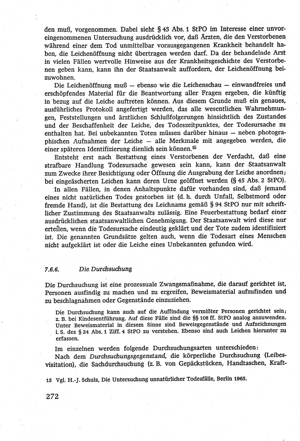 Strafverfahrensrecht [Deutsche Demokratische Republik (DDR)], Lehrbuch 1977, Seite 272 (Strafverf.-R. DDR Lb. 1977, S. 272)