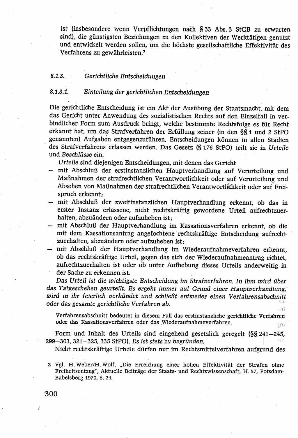 Strafverfahrensrecht [Deutsche Demokratische Republik (DDR)], Lehrbuch 1977, Seite 300 (Strafverf.-R. DDR Lb. 1977, S. 300)