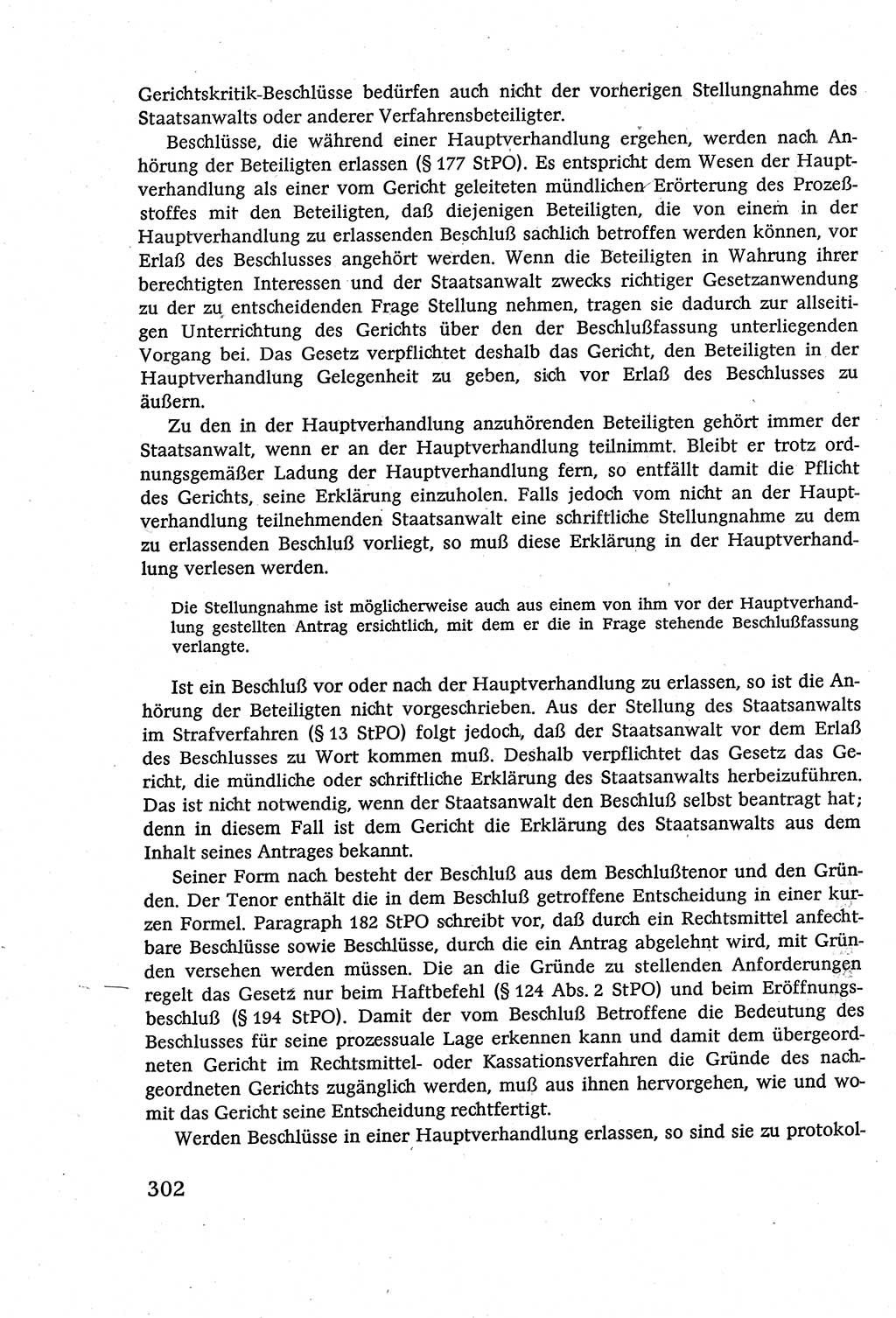 Strafverfahrensrecht [Deutsche Demokratische Republik (DDR)], Lehrbuch 1977, Seite 302 (Strafverf.-R. DDR Lb. 1977, S. 302)