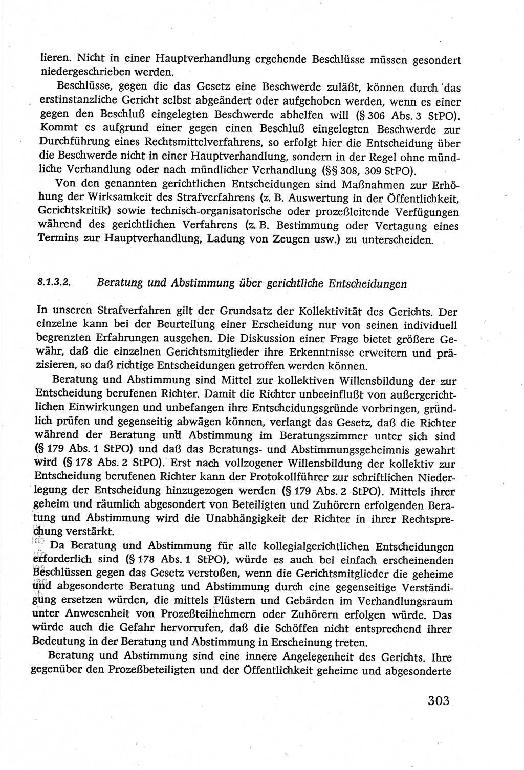 Strafverfahrensrecht [Deutsche Demokratische Republik (DDR)], Lehrbuch 1977, Seite 303 (Strafverf.-R. DDR Lb. 1977, S. 303)