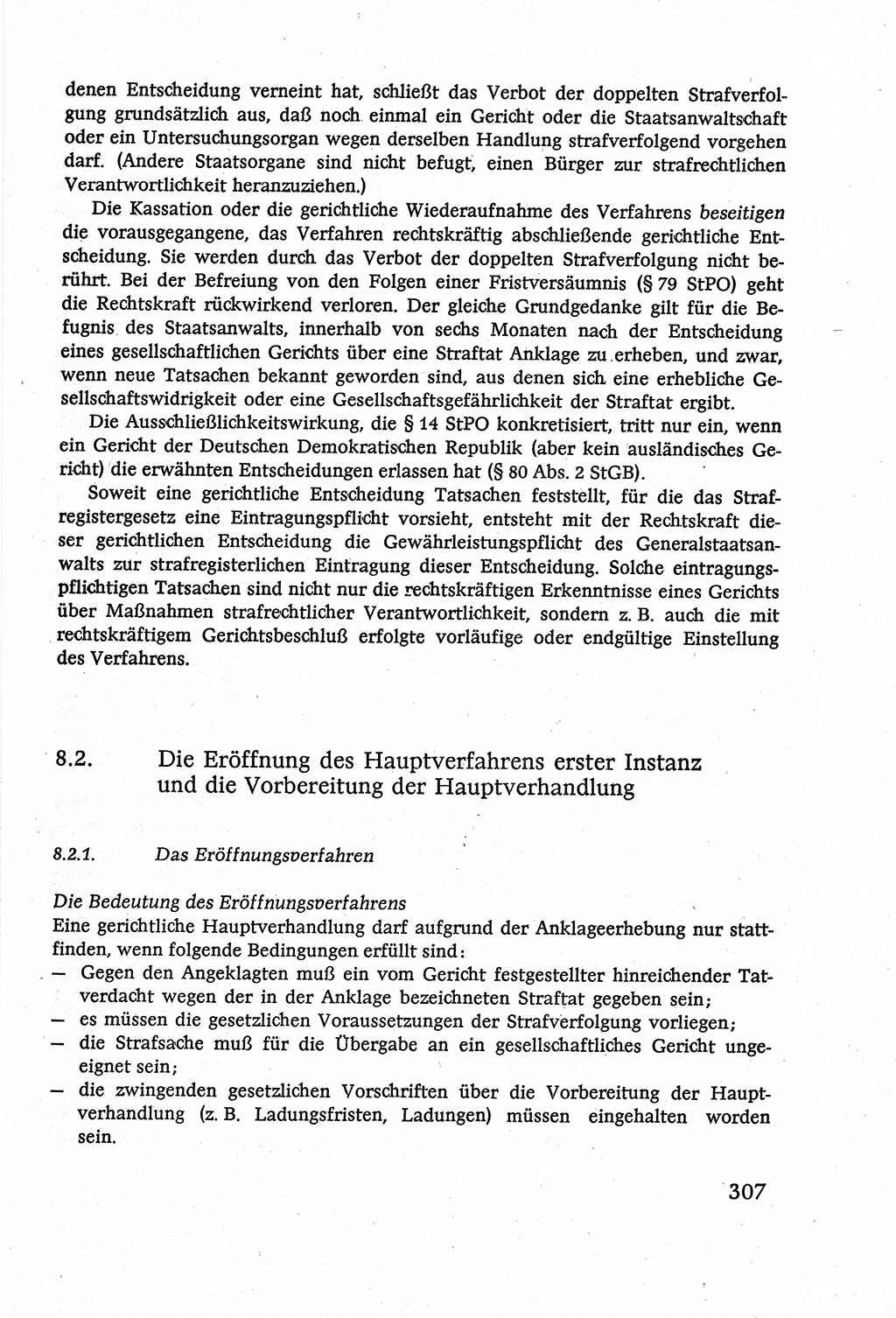 Strafverfahrensrecht [Deutsche Demokratische Republik (DDR)], Lehrbuch 1977, Seite 307 (Strafverf.-R. DDR Lb. 1977, S. 307)