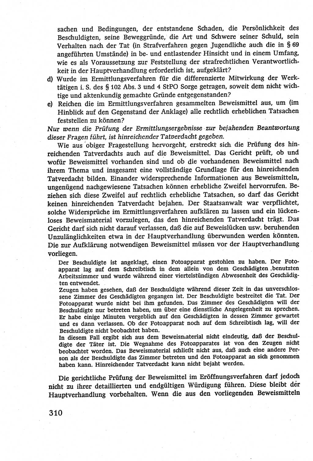 Strafverfahrensrecht [Deutsche Demokratische Republik (DDR)], Lehrbuch 1977, Seite 310 (Strafverf.-R. DDR Lb. 1977, S. 310)
