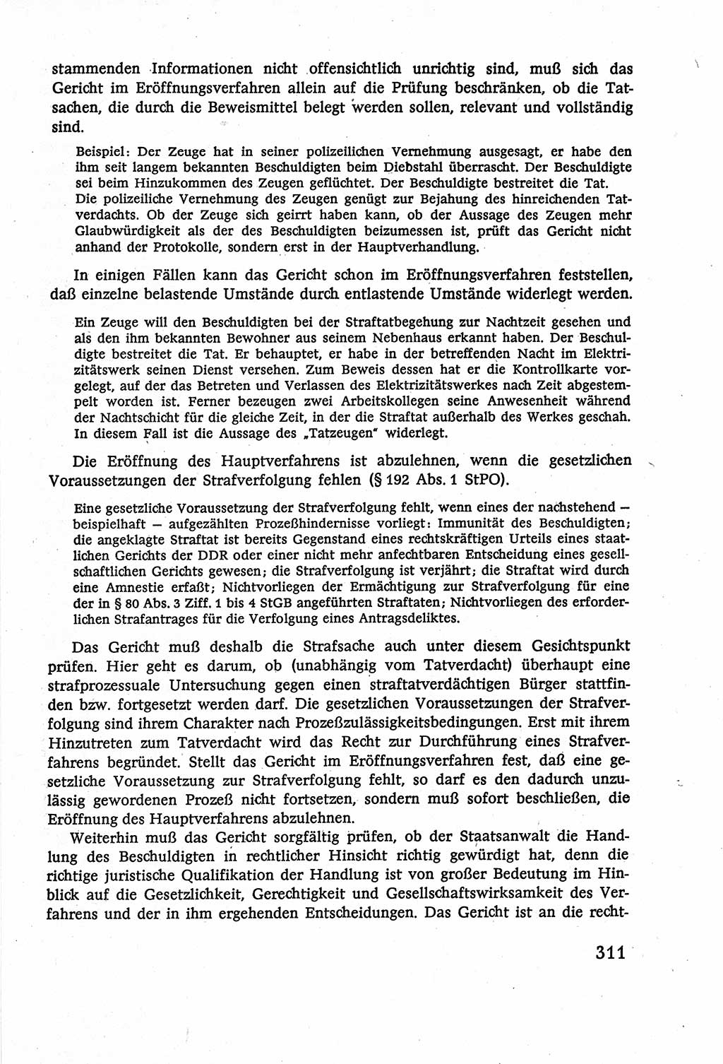 Strafverfahrensrecht [Deutsche Demokratische Republik (DDR)], Lehrbuch 1977, Seite 311 (Strafverf.-R. DDR Lb. 1977, S. 311)