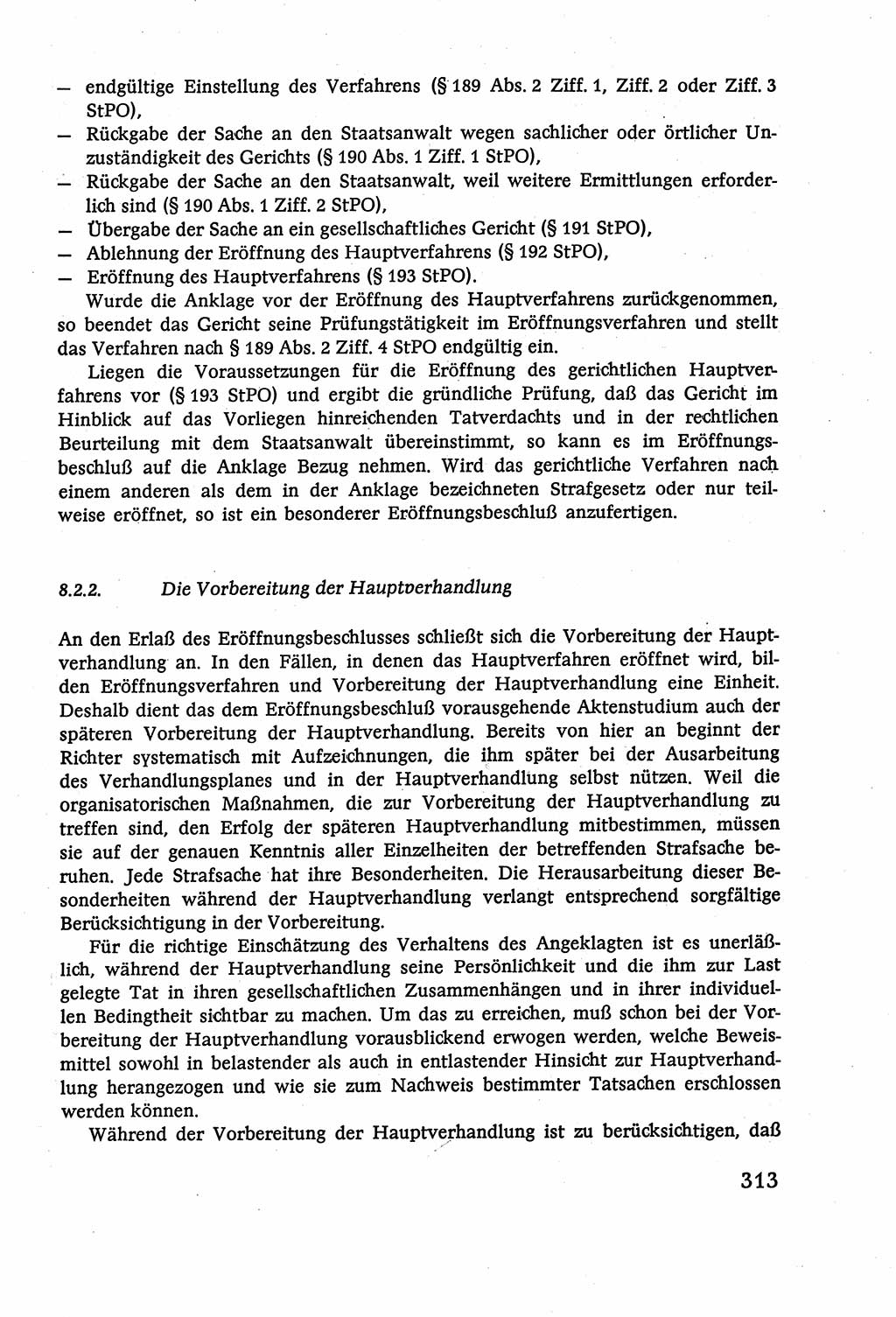 Strafverfahrensrecht [Deutsche Demokratische Republik (DDR)], Lehrbuch 1977, Seite 313 (Strafverf.-R. DDR Lb. 1977, S. 313)