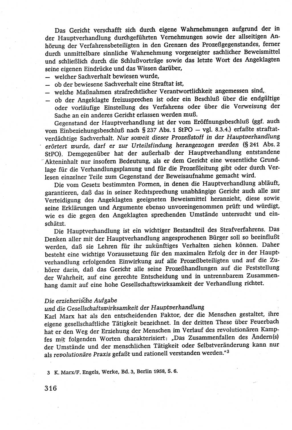 Strafverfahrensrecht [Deutsche Demokratische Republik (DDR)], Lehrbuch 1977, Seite 316 (Strafverf.-R. DDR Lb. 1977, S. 316)
