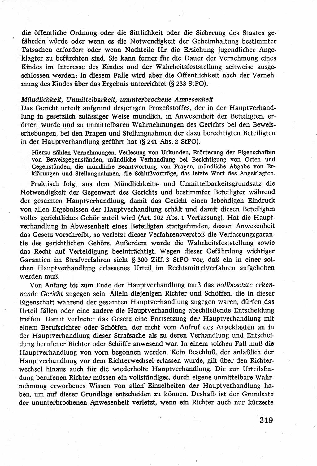 Strafverfahrensrecht [Deutsche Demokratische Republik (DDR)], Lehrbuch 1977, Seite 319 (Strafverf.-R. DDR Lb. 1977, S. 319)