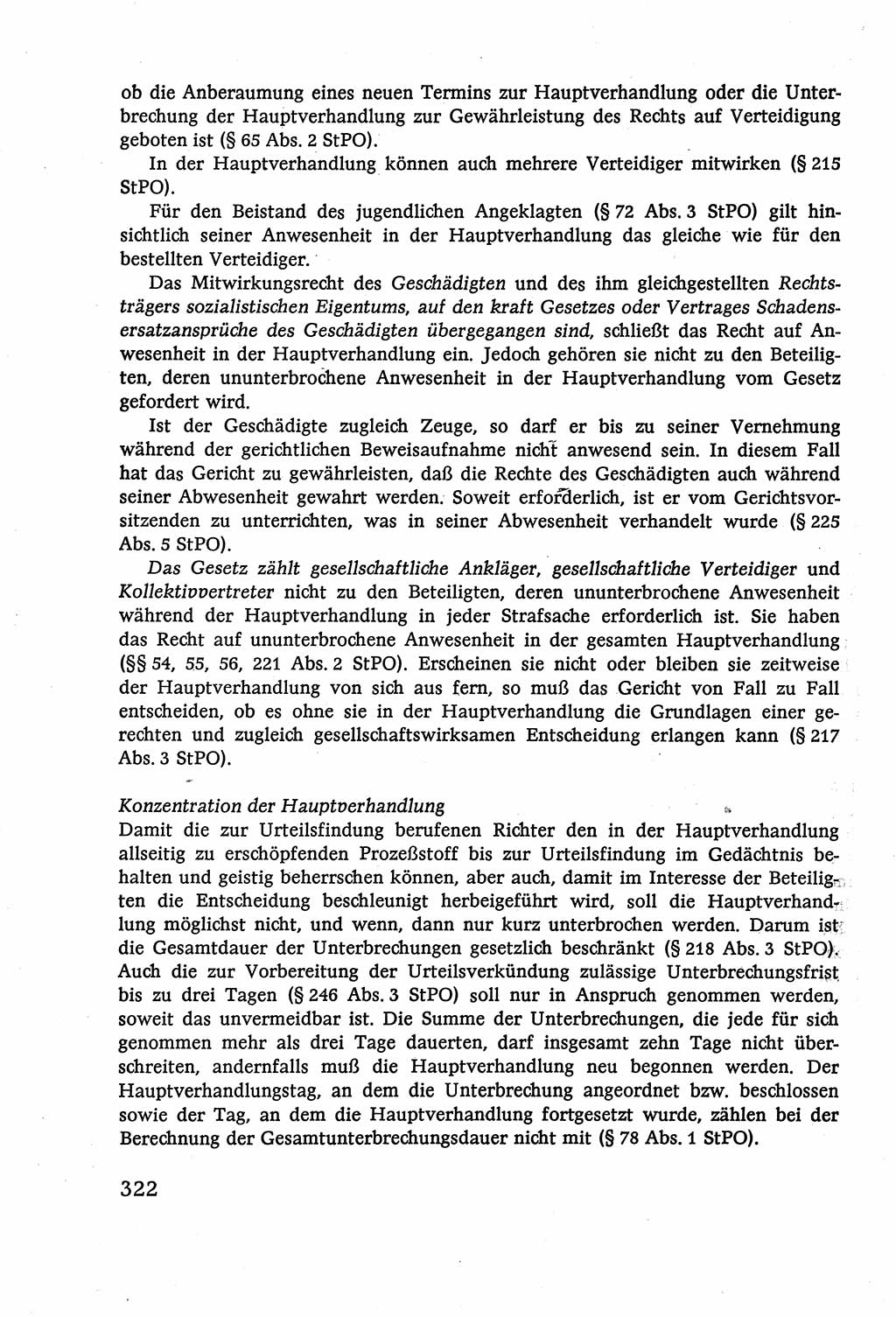 Strafverfahrensrecht [Deutsche Demokratische Republik (DDR)], Lehrbuch 1977, Seite 322 (Strafverf.-R. DDR Lb. 1977, S. 322)