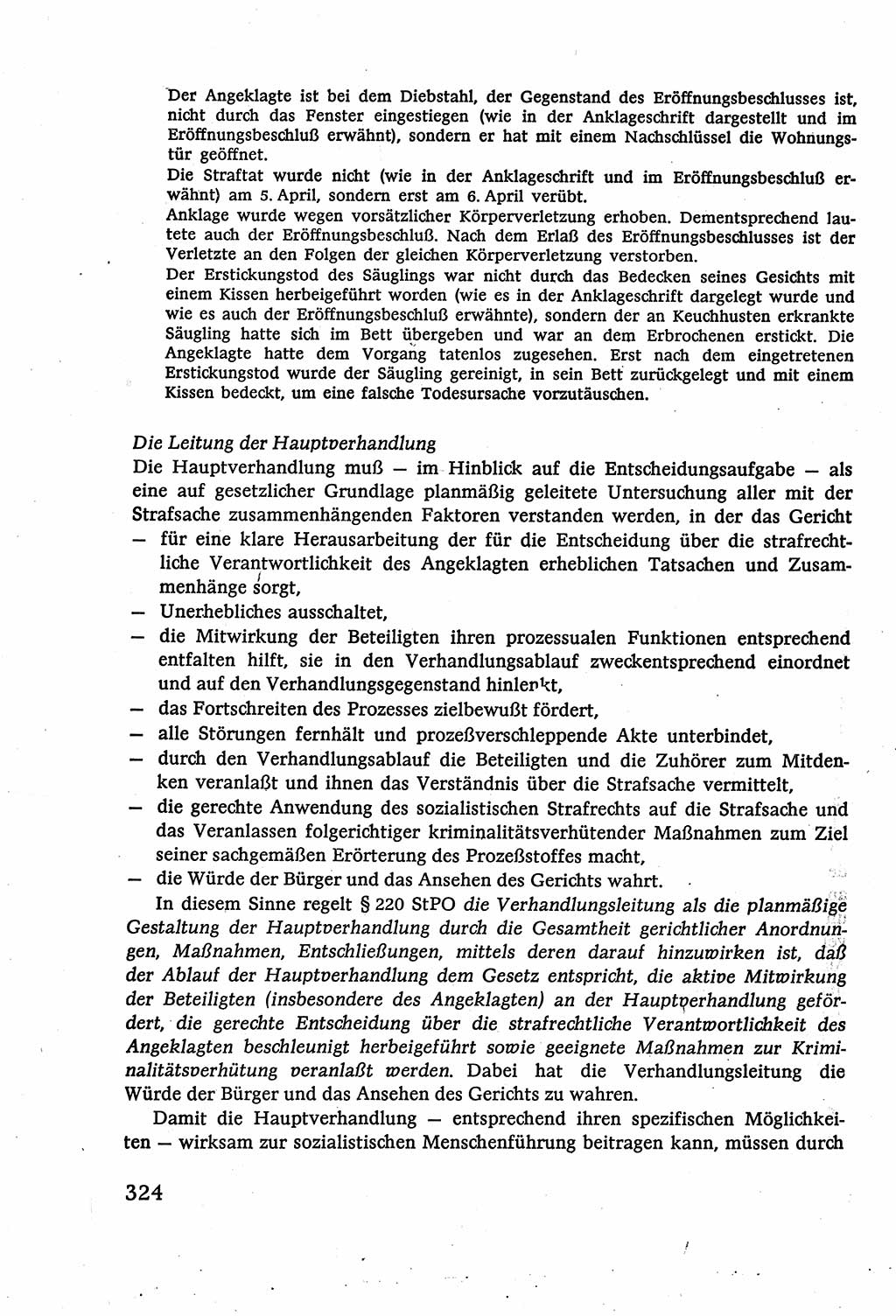 Strafverfahrensrecht [Deutsche Demokratische Republik (DDR)], Lehrbuch 1977, Seite 324 (Strafverf.-R. DDR Lb. 1977, S. 324)