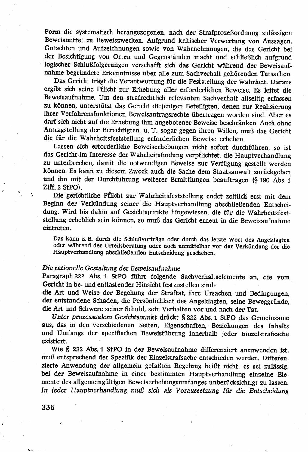 Strafverfahrensrecht [Deutsche Demokratische Republik (DDR)], Lehrbuch 1977, Seite 336 (Strafverf.-R. DDR Lb. 1977, S. 336)