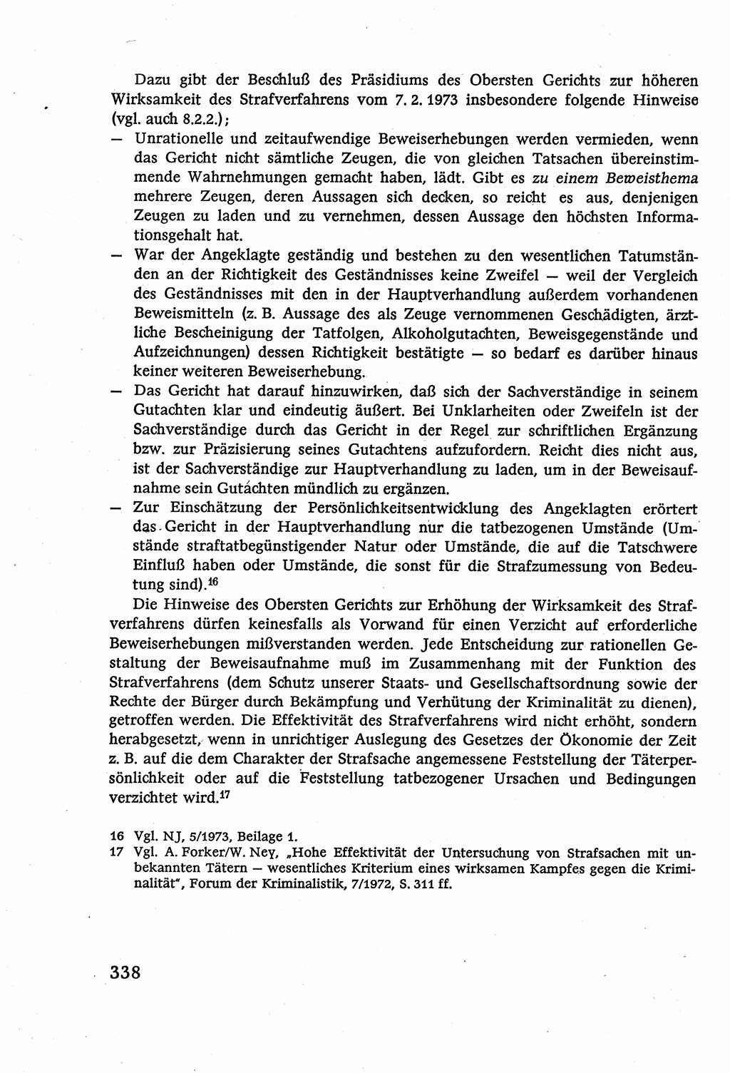Strafverfahrensrecht [Deutsche Demokratische Republik (DDR)], Lehrbuch 1977, Seite 338 (Strafverf.-R. DDR Lb. 1977, S. 338)