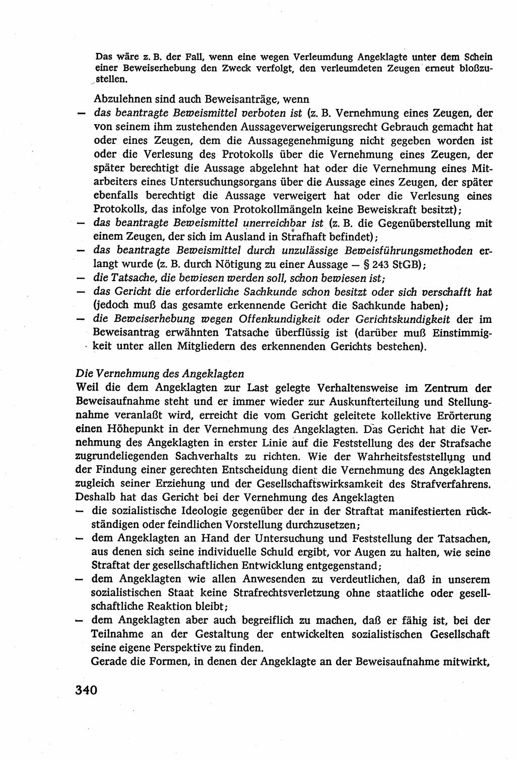 Strafverfahrensrecht [Deutsche Demokratische Republik (DDR)], Lehrbuch 1977, Seite 340 (Strafverf.-R. DDR Lb. 1977, S. 340)