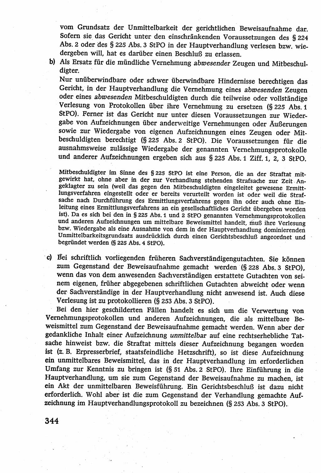 Strafverfahrensrecht [Deutsche Demokratische Republik (DDR)], Lehrbuch 1977, Seite 344 (Strafverf.-R. DDR Lb. 1977, S. 344)