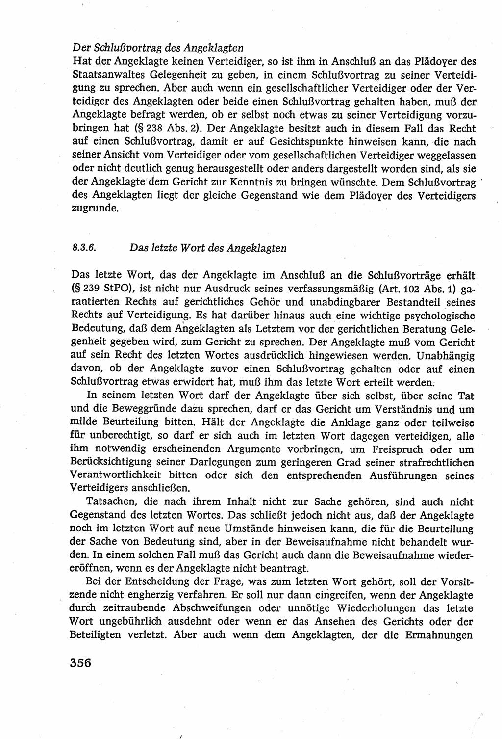 Strafverfahrensrecht [Deutsche Demokratische Republik (DDR)], Lehrbuch 1977, Seite 356 (Strafverf.-R. DDR Lb. 1977, S. 356)