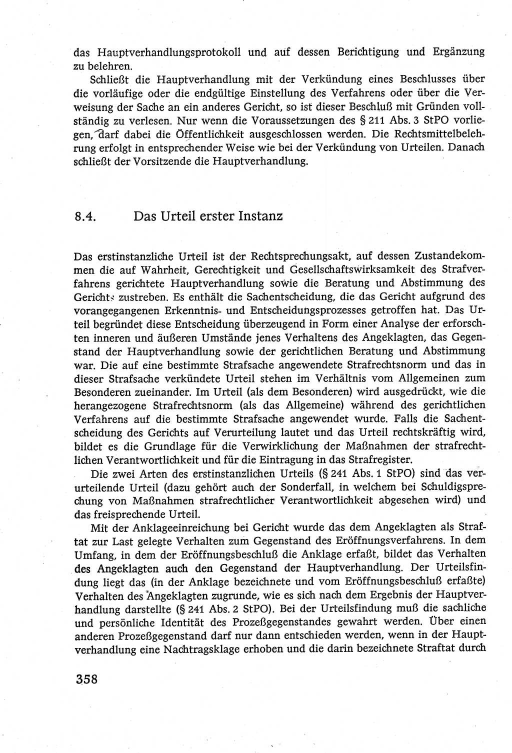 Strafverfahrensrecht [Deutsche Demokratische Republik (DDR)], Lehrbuch 1977, Seite 358 (Strafverf.-R. DDR Lb. 1977, S. 358)