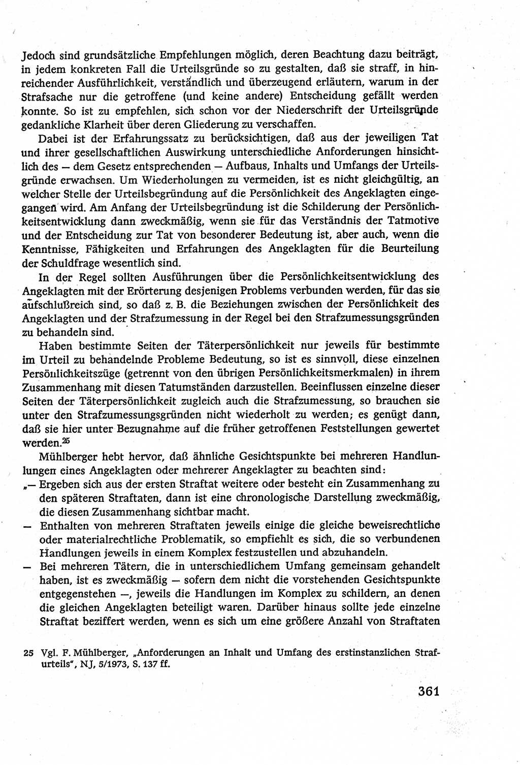 Strafverfahrensrecht [Deutsche Demokratische Republik (DDR)], Lehrbuch 1977, Seite 361 (Strafverf.-R. DDR Lb. 1977, S. 361)
