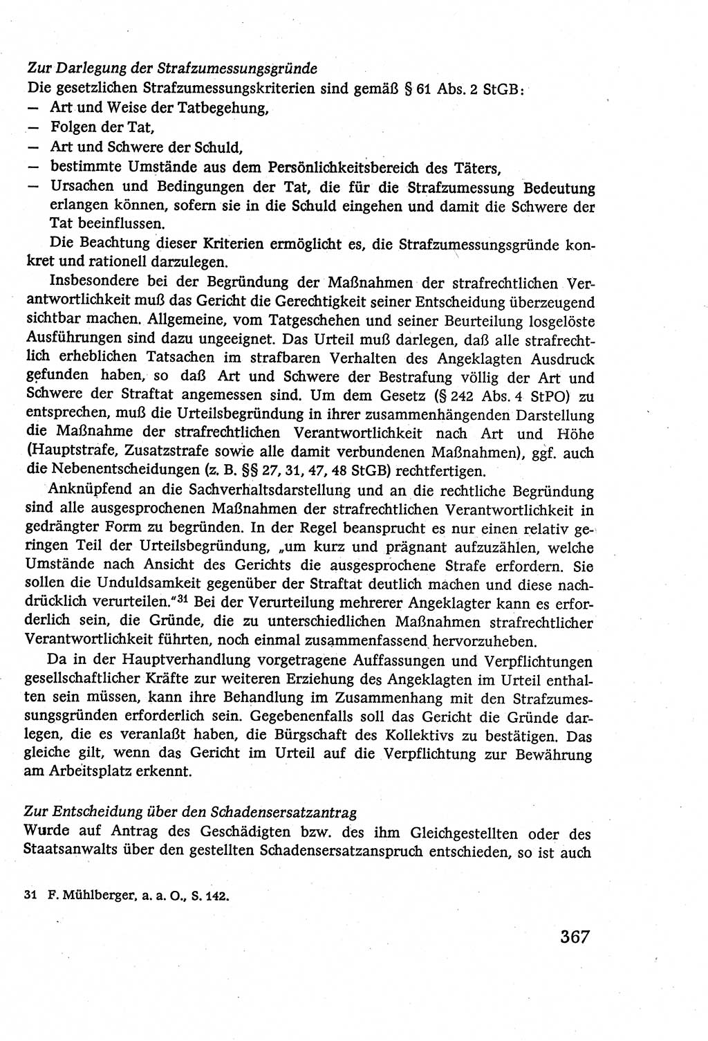 Strafverfahrensrecht [Deutsche Demokratische Republik (DDR)], Lehrbuch 1977, Seite 367 (Strafverf.-R. DDR Lb. 1977, S. 367)