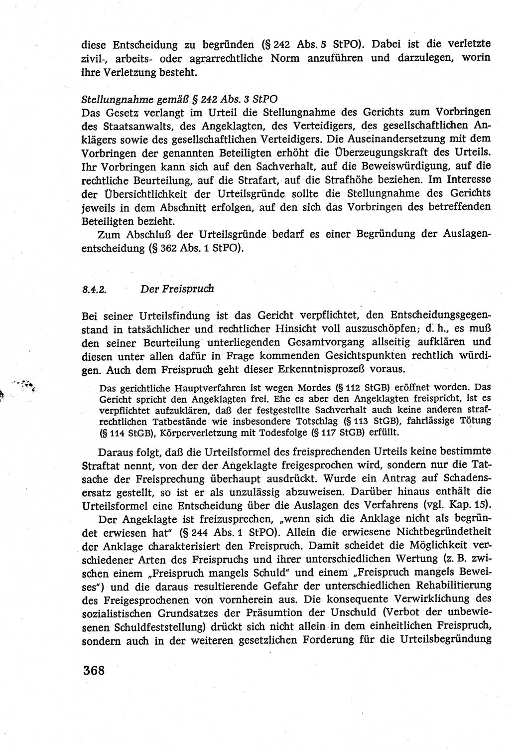 Strafverfahrensrecht [Deutsche Demokratische Republik (DDR)], Lehrbuch 1977, Seite 368 (Strafverf.-R. DDR Lb. 1977, S. 368)