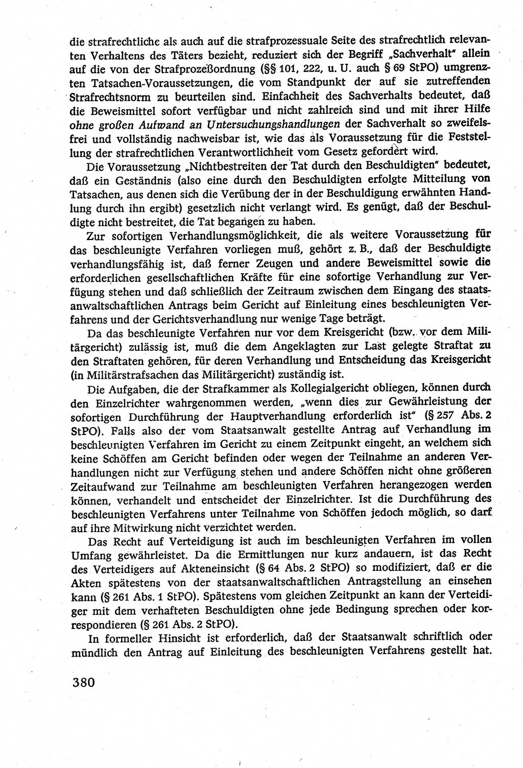 Strafverfahrensrecht [Deutsche Demokratische Republik (DDR)], Lehrbuch 1977, Seite 380 (Strafverf.-R. DDR Lb. 1977, S. 380)