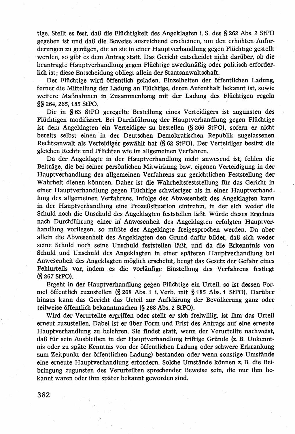 Strafverfahrensrecht [Deutsche Demokratische Republik (DDR)], Lehrbuch 1977, Seite 382 (Strafverf.-R. DDR Lb. 1977, S. 382)