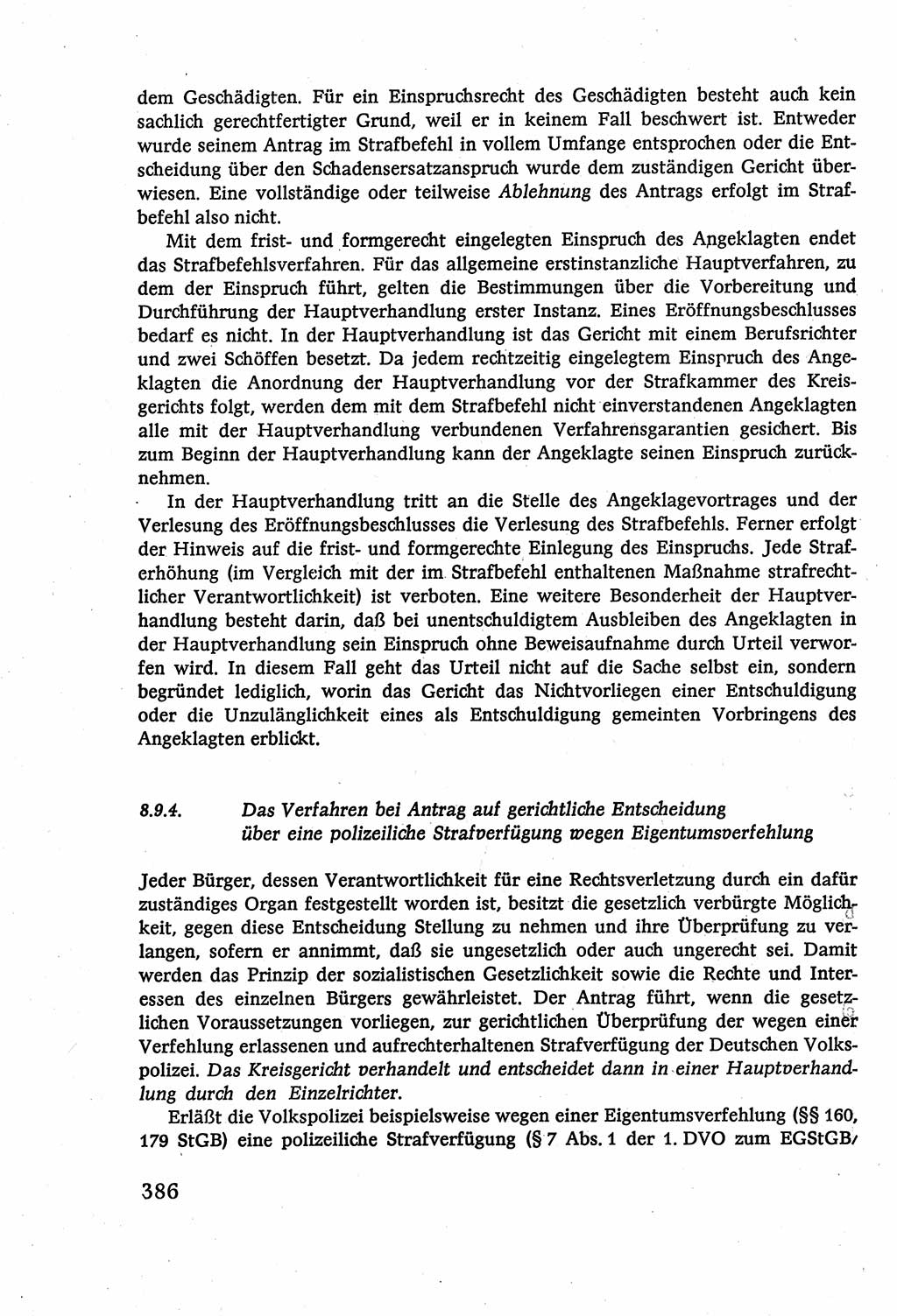 Strafverfahrensrecht [Deutsche Demokratische Republik (DDR)], Lehrbuch 1977, Seite 386 (Strafverf.-R. DDR Lb. 1977, S. 386)